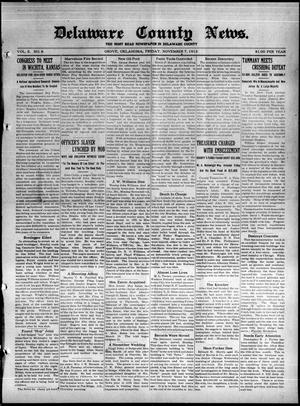 Delaware County News. (Grove, Okla.), Vol. 5, No. 8, Ed. 1 Friday, November 7, 1913