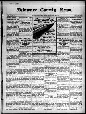 Delaware County News. (Grove, Okla.), Vol. 5, No. 51, Ed. 1 Friday, September 4, 1914