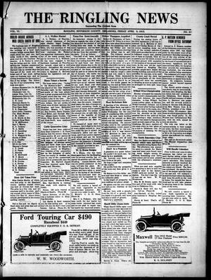 The Ringling News (Ringling, Okla.), Vol. 6, No. 43, Ed. 1 Friday, April 9, 1915