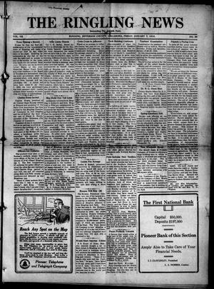 Primary view of object titled 'The Ringling News (Ringling, Okla.), Vol. 7, No. 30, Ed. 1 Friday, January 7, 1916'.
