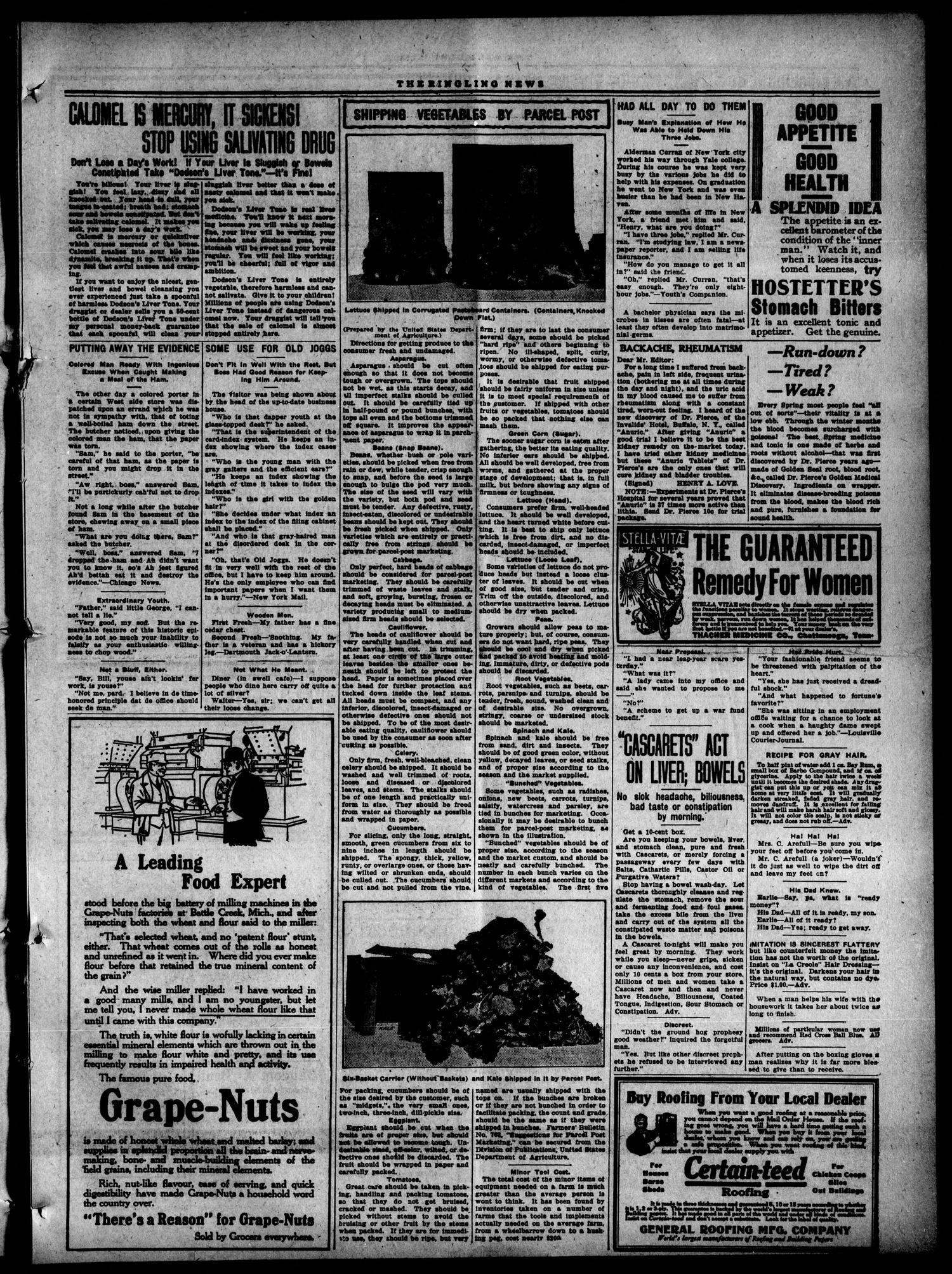 The Ringling News (Ringling, Okla.), Vol. 7, No. 42, Ed. 1 Friday, March 31, 1916
                                                
                                                    [Sequence #]: 3 of 8
                                                
