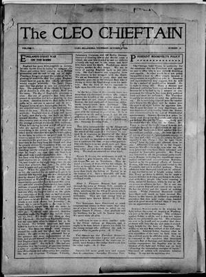 The Cleo Chieftain (Cleo, Okla. Terr.), Vol. 7, No. 21, Ed. 1 Thursday, October 17, 1901