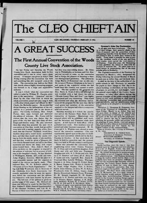 The Cleo Chieftain (Cleo, Okla. Terr.), Vol. 7, No. 40, Ed. 1 Thursday, February 27, 1902