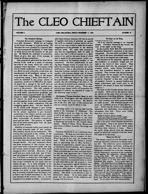 The Cleo Chieftain (Cleo, Okla. Terr.), Vol. 8, No. 27, Ed. 1 Friday, December 5, 1902
