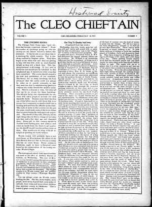 The Cleo Chieftain (Cleo, Okla. Terr.), Vol. 9, No. 9, Ed. 1 Friday, July 31, 1903