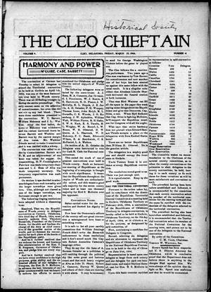 The Cleo Chieftain (Cleo, Okla. Terr.), Vol. 9, No. 41, Ed. 1 Friday, March 25, 1904