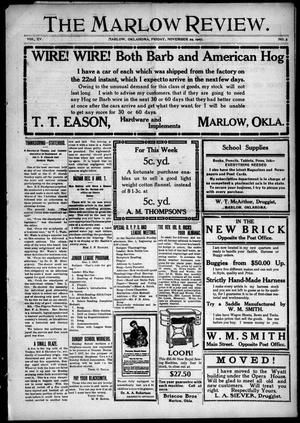 The Marlow Review. (Marlow, Okla.), Vol. 15, No. 5, Ed. 1 Friday, November 29, 1907