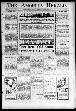 The Amorita Herald. (Amorita, Okla.), Vol. 2, No. 42, Ed. 1 Friday, September 27, 1912