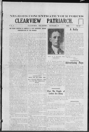 Clearview Patriarch. (Clearview, Okla.), Vol. 2, No. 87, Ed. 1 Thursday, October 24, 1912