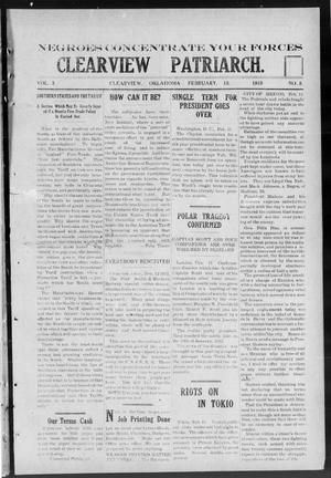 Clearview Patriarch. (Clearview, Okla.), Vol. 3, No. 3, Ed. 1 Thursday, February 13, 1913