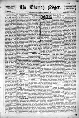 Primary view of object titled 'The Okemah Ledger. (Okemah, Okla.), Vol. 11, No. 45, Ed. 1 Thursday, November 29, 1917'.