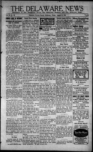 The Delaware News (Delaware, Okla.), Vol. 13, No. 22, Ed. 1 Friday, August 15, 1924