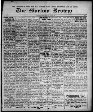 Primary view of object titled 'The Marlow Review (Marlow, Okla.), Vol. 27, No. 37, Ed. 1 Thursday, June 17, 1920'.