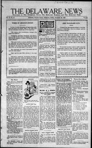 The Delaware News (Delaware, Okla.), Vol. 12, No. 41, Ed. 1 Friday, December 28, 1923