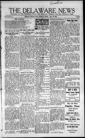 The Delaware News (Delaware, Okla.), Vol. 12, No. 10, Ed. 1 Friday, May 25, 1923