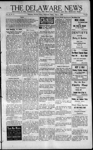The Delaware News (Delaware, Okla.), Vol. 12, No. 11, Ed. 1 Friday, June 1, 1923