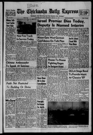 The Chickasha Daily Express (Chickasha, Okla.), Vol. 77, No. 6, Ed. 1 Wednesday, February 26, 1969
