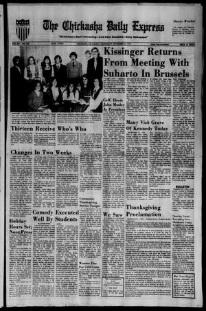 Primary view of object titled 'The Chickasha Daily Express (Chickasha, Okla.), Vol. 80, No. 226, Ed. 1 Wednesday, November 22, 1972'.