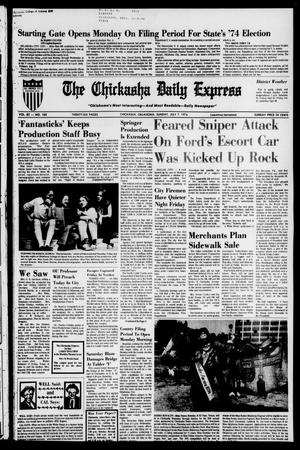 Primary view of object titled 'The Chickasha Daily Express (Chickasha, Okla.), Vol. 82, No. 102, Ed. 1 Sunday, July 7, 1974'.