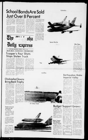 Primary view of object titled 'The Chickasha Daily Express (Chickasha, Okla.), Vol. 89, No. 27, Ed. 1 Tuesday, April 28, 1981'.