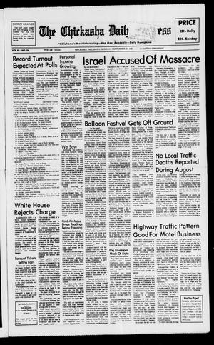 Primary view of object titled 'The Chickasha Daily Express (Chickasha, Okla.), Vol. 91, No. 236, Ed. 1 Monday, September 20, 1982'.