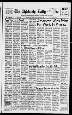Primary view of object titled 'The Chickasha Daily Express (Chickasha, Okla.), Vol. 91, No. 260, Ed. 1 Monday, October 18, 1982'.