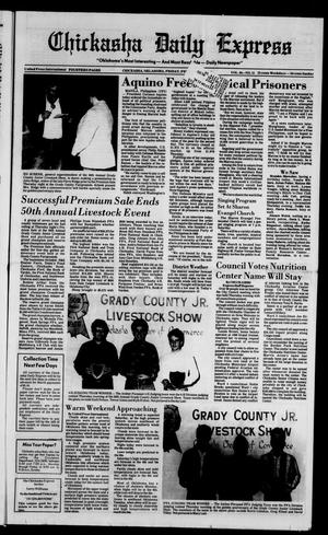 Primary view of object titled 'Chickasha Daily Express (Chickasha, Okla.), Vol. 95, No. 51, Ed. 1 Friday, February 28, 1986'.