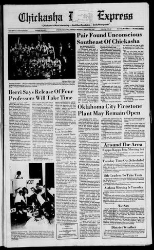 Primary view of object titled 'Chickasha Daily Express (Chickasha, Okla.), Vol. 96, No. 58, Ed. 1 Monday, March 9, 1987'.