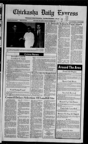 Primary view of object titled 'Chickasha Daily Express (Chickasha, Okla.), Vol. 96, No. 242, Ed. 1 Friday, October 9, 1987'.