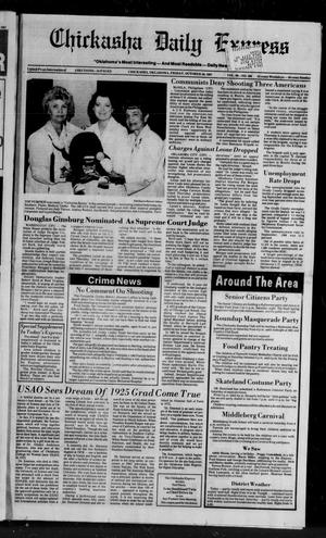 Primary view of object titled 'Chickasha Daily Express (Chickasha, Okla.), Vol. 96, No. 260, Ed. 1 Friday, October 30, 1987'.