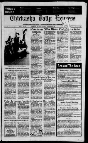 Primary view of object titled 'Chickasha Daily Express (Chickasha, Okla.), Vol. 96, No. 285, Ed. 1 Sunday, November 29, 1987'.