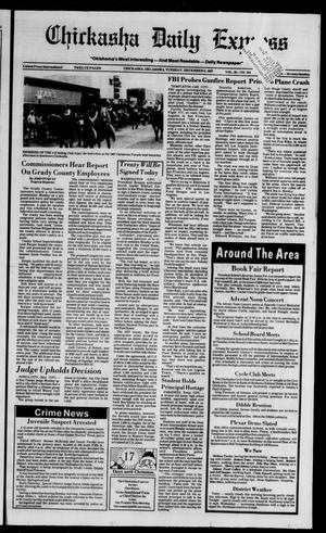 Primary view of object titled 'Chickasha Daily Express (Chickasha, Okla.), Vol. 96, No. 293, Ed. 1 Tuesday, December 8, 1987'.