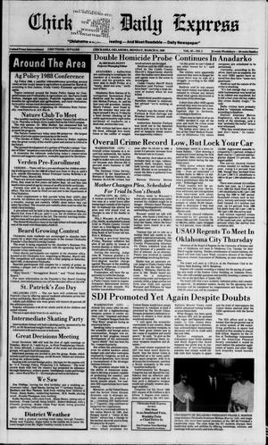 Chickasha Daily Express (Chickasha, Okla.), Vol. 97, No. 2, Ed. 1 Monday, March 14, 1988
