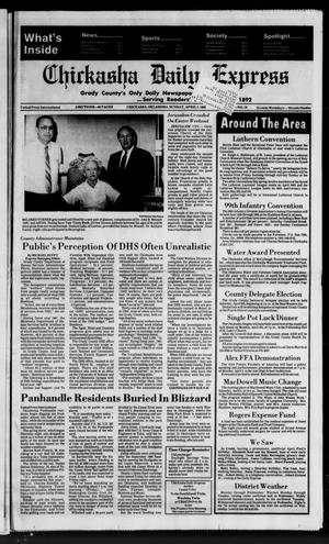 Primary view of object titled 'Chickasha Daily Express (Chickasha, Okla.), Vol. 97, No. 19, Ed. 1 Sunday, April 3, 1988'.