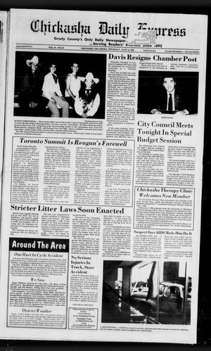 Chickasha Daily Express (Chickasha, Okla.), Vol. 97, No. 83, Ed. 1 Thursday, June 16, 1988