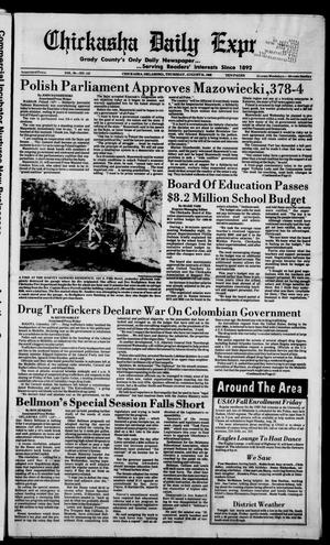 Chickasha Daily Express (Chickasha, Okla.), Vol. 98, No. 142, Ed. 1 Thursday, August 24, 1989