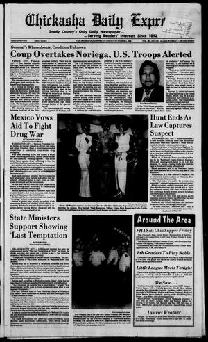 Primary view of object titled 'Chickasha Daily Express (Chickasha, Okla.), Vol. 98, No. 176, Ed. 1 Tuesday, October 3, 1989'.