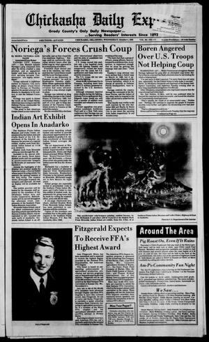 Primary view of object titled 'Chickasha Daily Express (Chickasha, Okla.), Vol. 98, No. 177, Ed. 1 Wednesday, October 4, 1989'.