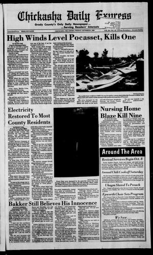 Primary view of object titled 'Chickasha Daily Express (Chickasha, Okla.), Vol. 98, No. 179, Ed. 1 Friday, October 6, 1989'.