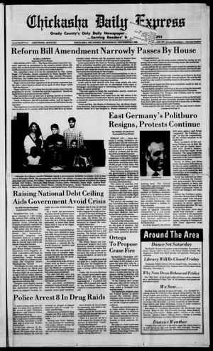 Chickasha Daily Express (Chickasha, Okla.), Vol. 98, No. 207, Ed. 1 Wednesday, November 8, 1989