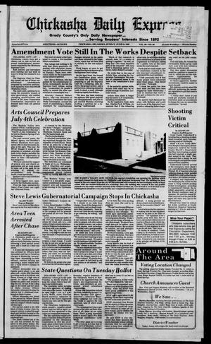 Primary view of object titled 'Chickasha Daily Express (Chickasha, Okla.), Vol. 99, No. 90, Ed. 1 Sunday, June 24, 1990'.