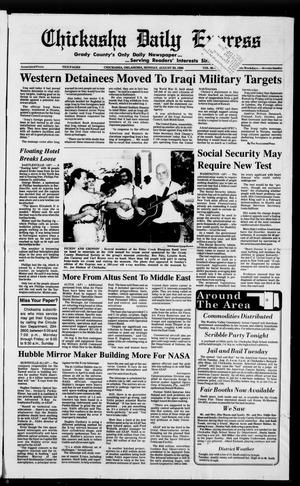 Primary view of object titled 'Chickasha Daily Express (Chickasha, Okla.), Vol. 99, No. 139, Ed. 1 Monday, August 20, 1990'.
