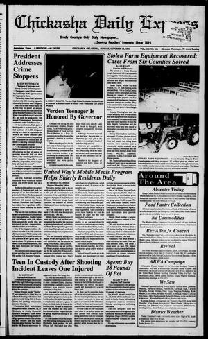 Primary view of object titled 'Chickasha Daily Express (Chickasha, Okla.), Vol. 100, No. 184, Ed. 1 Sunday, October 13, 1991'.