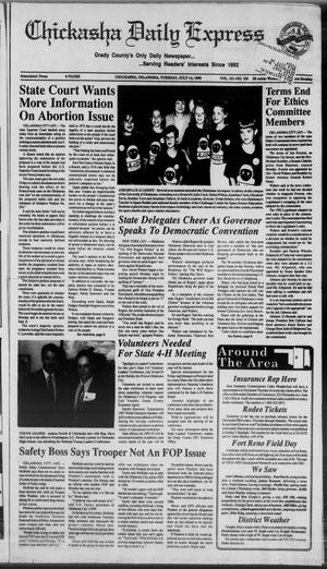 Primary view of object titled 'Chickasha Daily Express (Chickasha, Okla.), Vol. 101, No. 105, Ed. 1 Tuesday, July 14, 1992'.