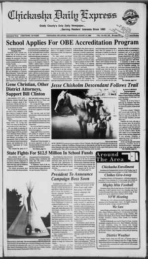 Chickasha Daily Express (Chickasha, Okla.), Vol. 101, No. 130, Ed. 1 Wednesday, August 12, 1992