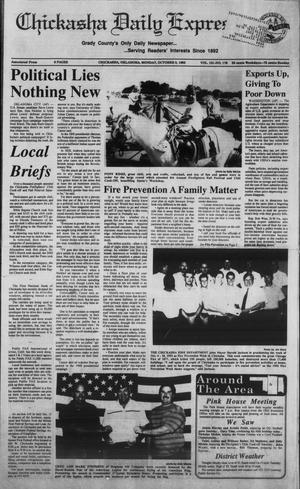 Chickasha Daily Express (Chickasha, Okla.), Vol. 101, No. 176, Ed. 1 Monday, October 5, 1992