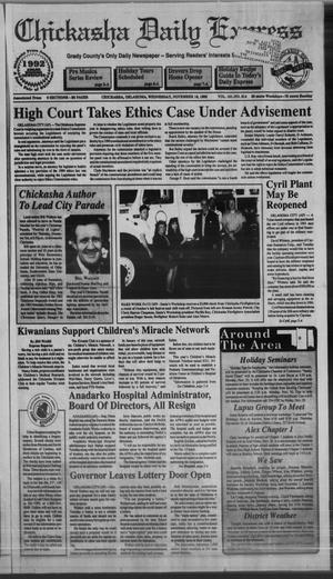 Chickasha Daily Express (Chickasha, Okla.), Vol. 101, No. 214, Ed. 1 Wednesday, November 18, 1992