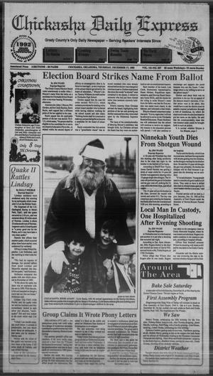 Chickasha Daily Express (Chickasha, Okla.), Vol. 101, No. 237, Ed. 1 Thursday, December 17, 1992