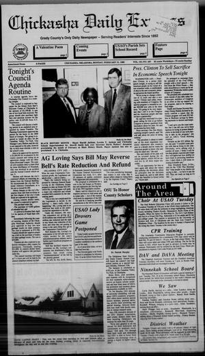 Chickasha Daily Express (Chickasha, Okla.), Vol. 101, No. 287, Ed. 1 Monday, February 15, 1993