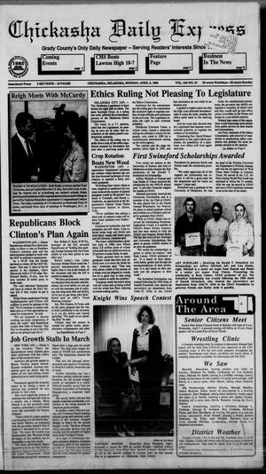 Chickasha Daily Express (Chickasha, Okla.), Vol. 102, No. 21, Ed. 1 Monday, April 5, 1993